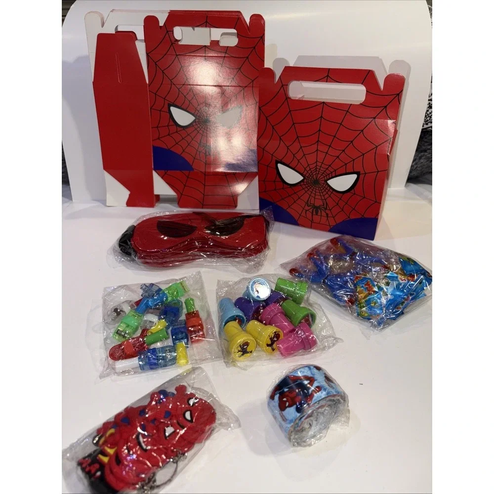 Spiderman Themed Party Gift Boxes Set of 10